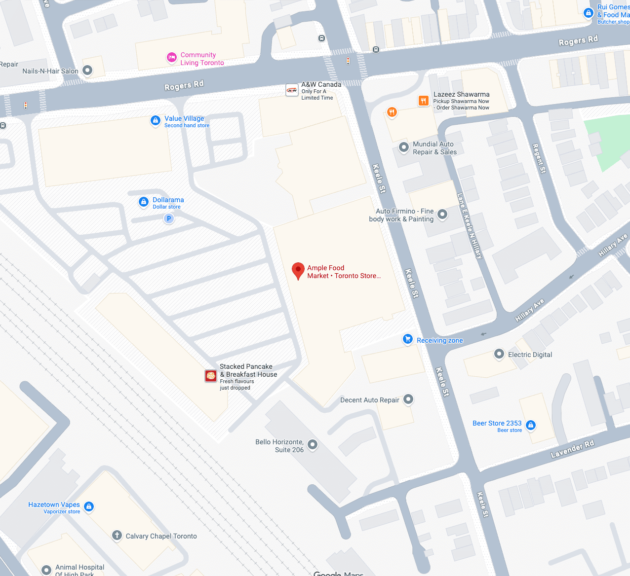 Toronto York Store location map